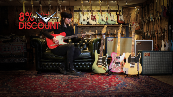 Alle Fender Custom Shop gitaren nu 8% EXTRA korting!