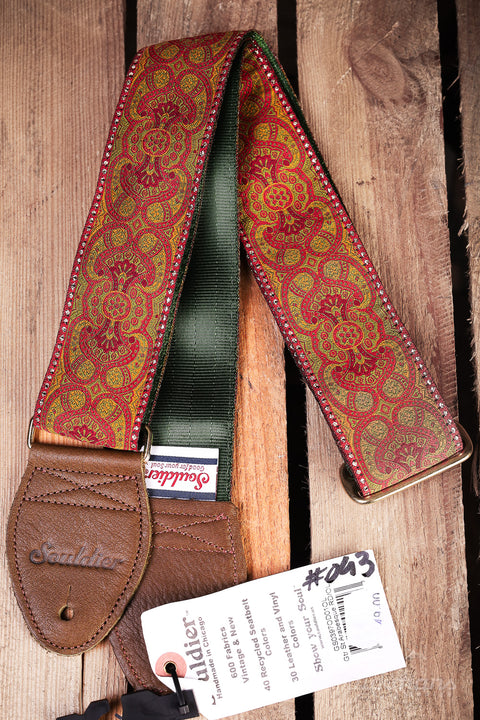 Souldier Guitar Strap Arabesque Red Olive