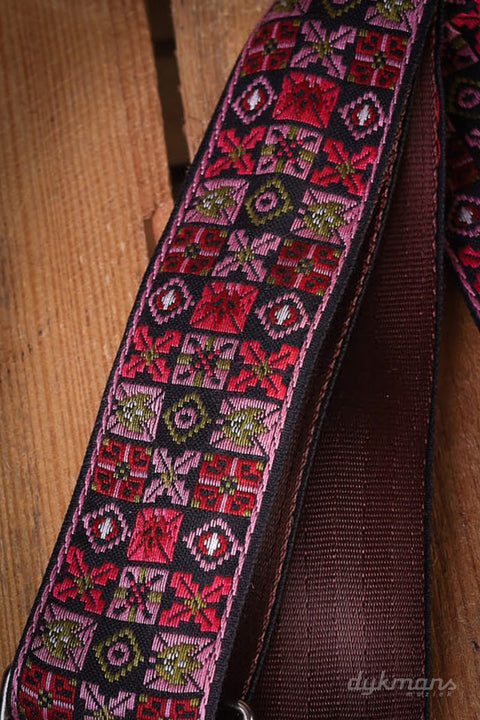 Souldier Guitar Strap Woodstock Pink Burgundy