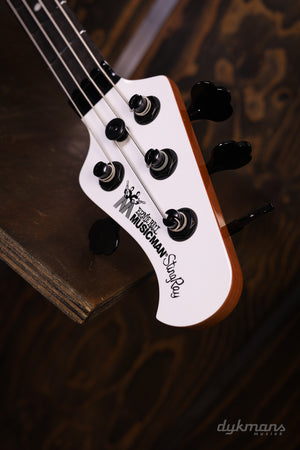 Music Man Stingray Tim Commerford's Passive Fight Night White