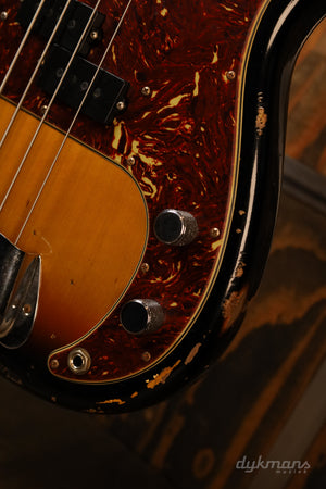Fender Custom Shop Limited Edition '63 Precision Bass Heavy Relic Faded 3-Tone Sunburst 2024