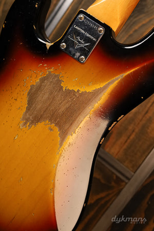 Fender Custom Shop Limited Edition '63 Precision Bass Heavy Relic Faded 3-Tone Sunburst 2024