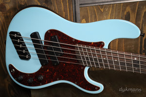 Dingwall Custom Shop Super P/J 5 Sonic Blue Trans Black Back