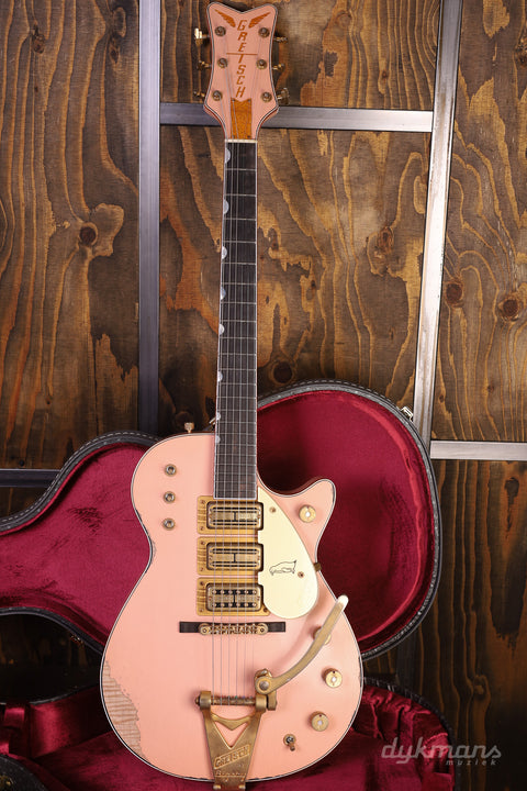 Gretsch Custom Shop 1959 White Penguin Faded Shell Pink Super Heavy Relic by Master Builder Gonzalo Madrigal