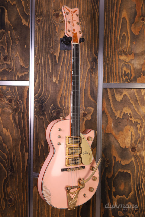 Gretsch Custom Shop 1959 White Penguin Faded Shell Pink Super Heavy Relic by Master Builder Gonzalo Madrigal