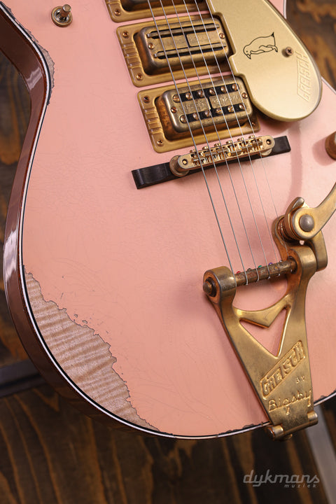 Gretsch Custom Shop 1959 White Penguin Faded Shell Pink Super Heavy Relic by Master Builder Chad Henrichsen