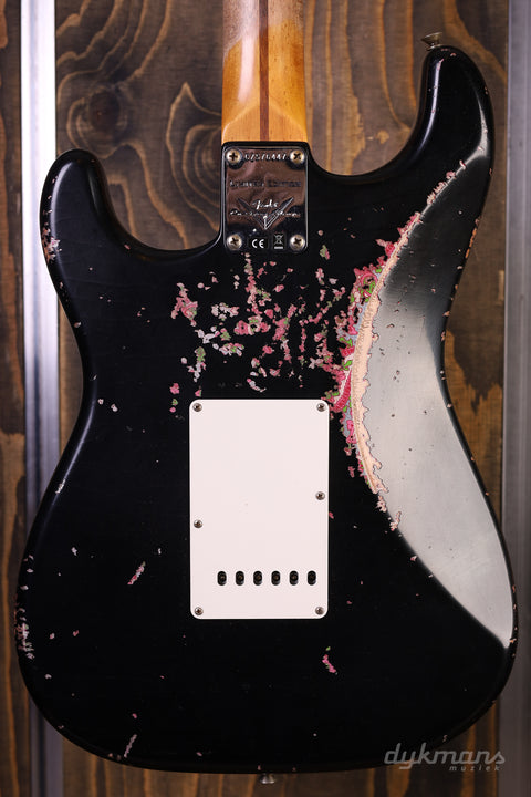 Fender Custom Shop Limited Edition Mischief Maker - Heavy Relic - Aged Black Over Pink Paisley