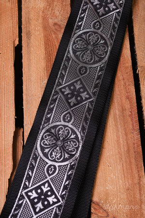 Souldier Guitar Strap Kildare Silver on black extra wide