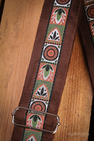 RightOn Guitar Strap Merida Brown Standard Plus