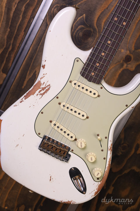 Fender Custom Shop Limited Edition '64 L-Series Strat Heavy Relic Aged Olympic White