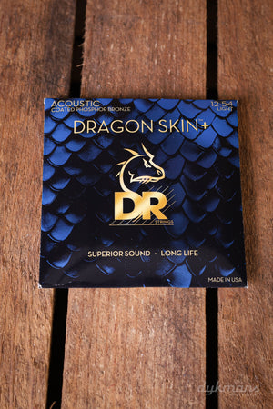 DR Strings Dragon Skin + Light 12-54 Phosphor Bronze Acoustic Guitar Strings