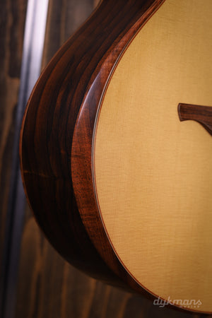 Lowden S50J Ziricote Alpine Spruce leaf inlay