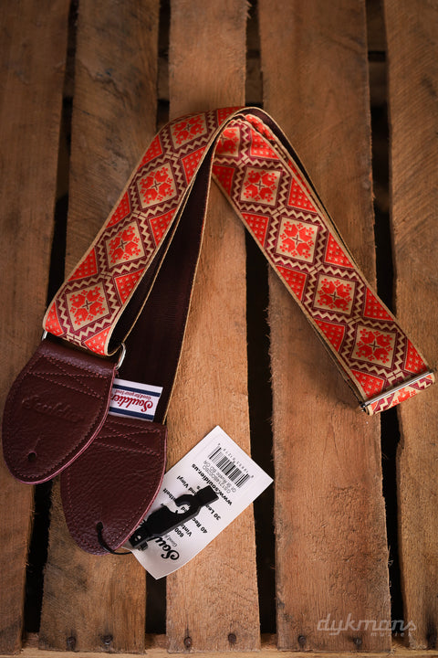 Souldier Rustic Guitar Strap Bordeaux Orange