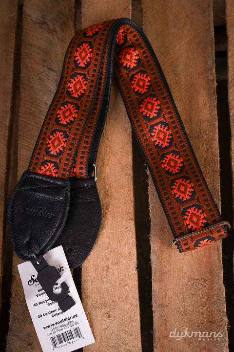 Souldier Guitar Strap Pillar Orange Brown Black