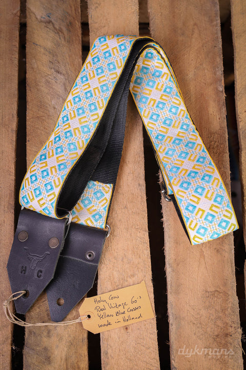 Holy Cow Real Vintage 60's Yellow Blue Crosses