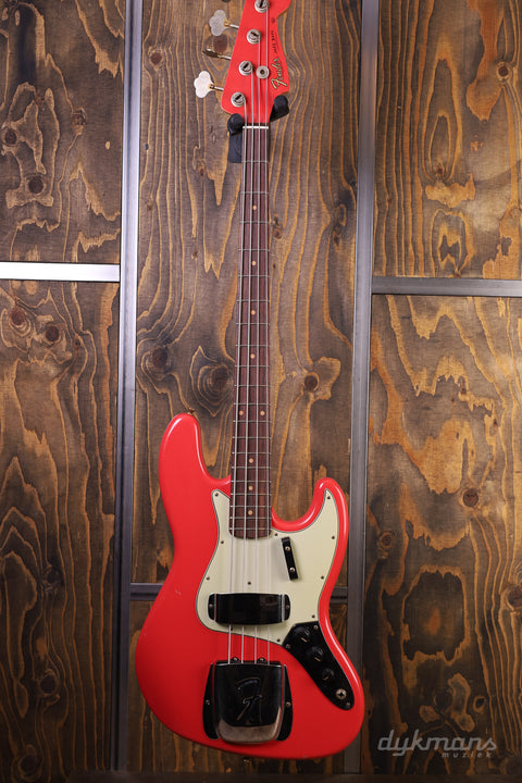 Fender Custom Shop '63 Jazz Bass Journeyman Relic Aged Fiesta Red #22370