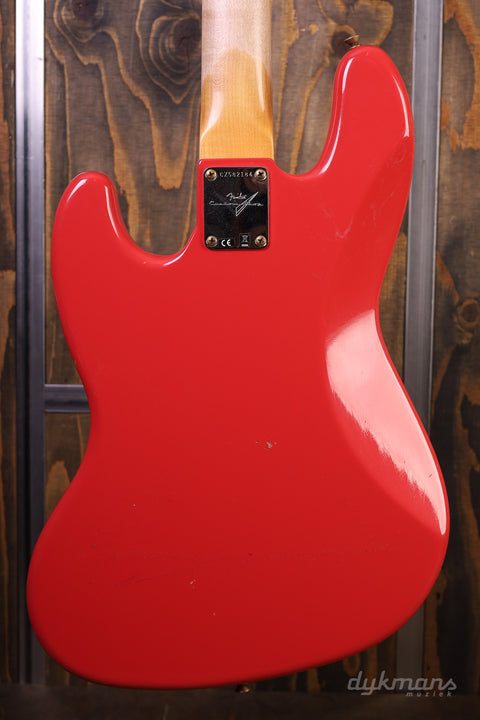 Fender Custom Shop '63 Jazz Bass Journeyman Relic Aged Fiesta Red #22370