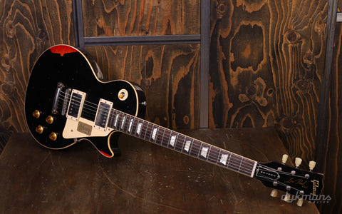 Gibson Custom Shop Les Paul Standard Painted Over Limited Run Ebony over Cherry Sunburst PRE-OWNED!