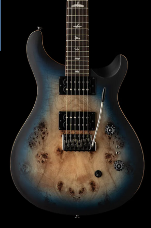 PRS SE Custom 24-08 Poplar Burl Limited Lake Blue Midnight Burst