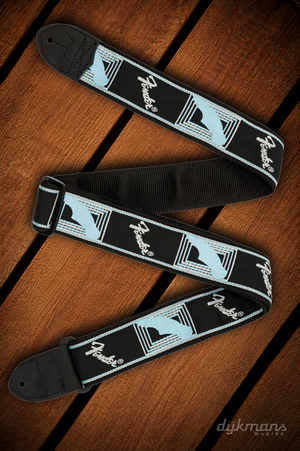 Fender Monogrammed Strap Black/Light Grey/Blue
