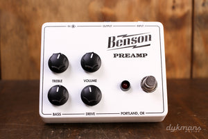 Benson Preamp Pedal (Boost/Overdrive) Tuxedo White
